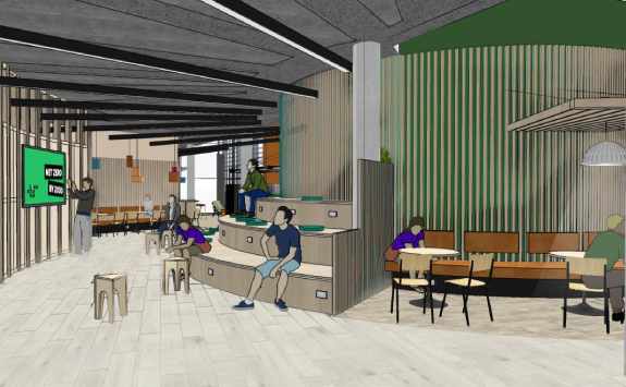 A design of how the event space on Level 1 will look